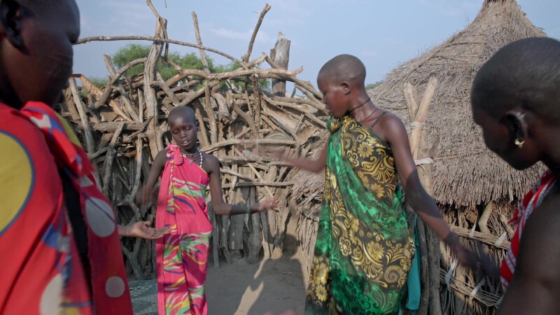 Sing and Clap in Africa — A group of girls in South Sudan Africa sing and clap to celebrate the new hope they have in life because they are now going back to...