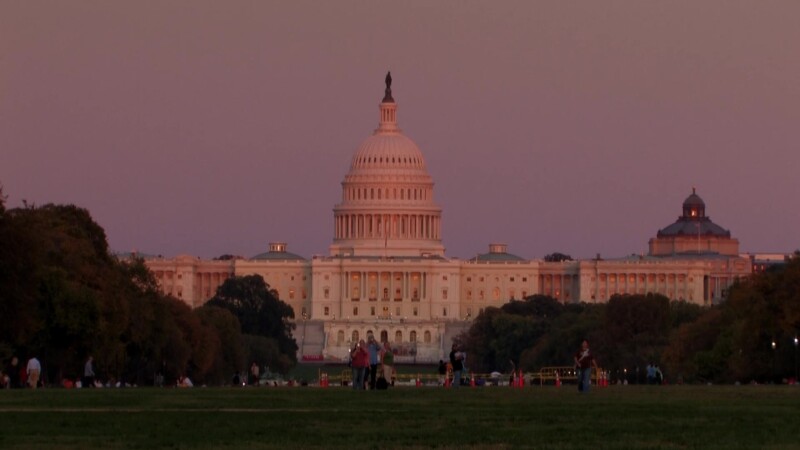 United States Capitol Building — US Capitol in the evening lightKeywords: Stock Footage, USA, United States, Washington, DC, Capitol, US Capitol