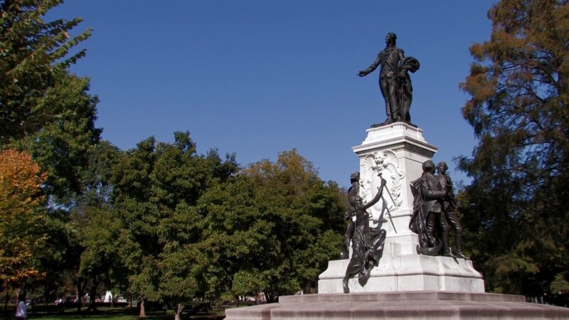 DC Sculpture — A sculpture near the WHite House in Washington, DCKeywords: Stock Footage, USA, United States, Washington, DC, Capital