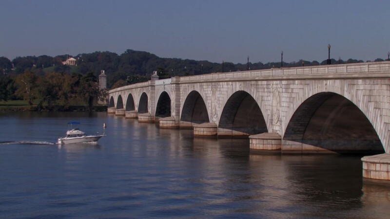 Arlington Memorial Bridge — Stock Footage, USA, United States, Washington, Capital