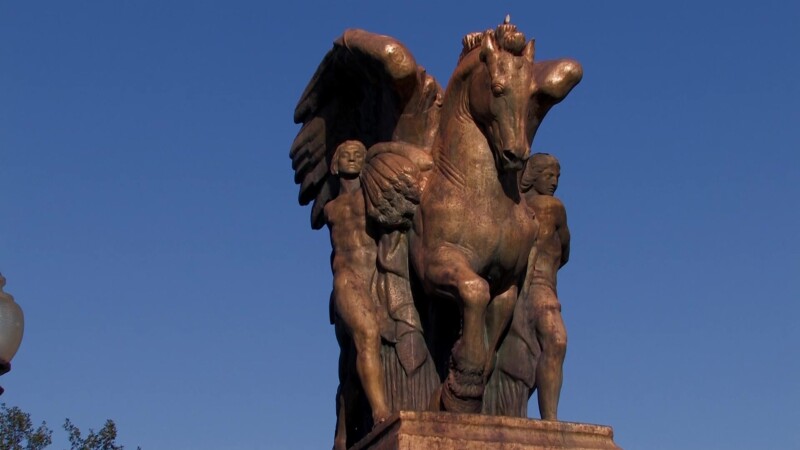 DC Sculpture — A sculpture on the Arlington Memorial Bridge in Washington, DCKeywords: Stock Footage, USA, United States, Washington, DC, Capital