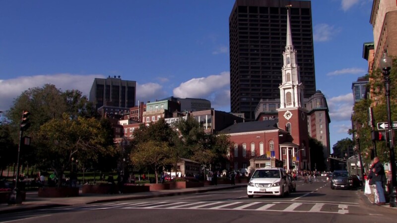 Park Street in Boston — Stock Footage, USA, United States, New England, Boston
