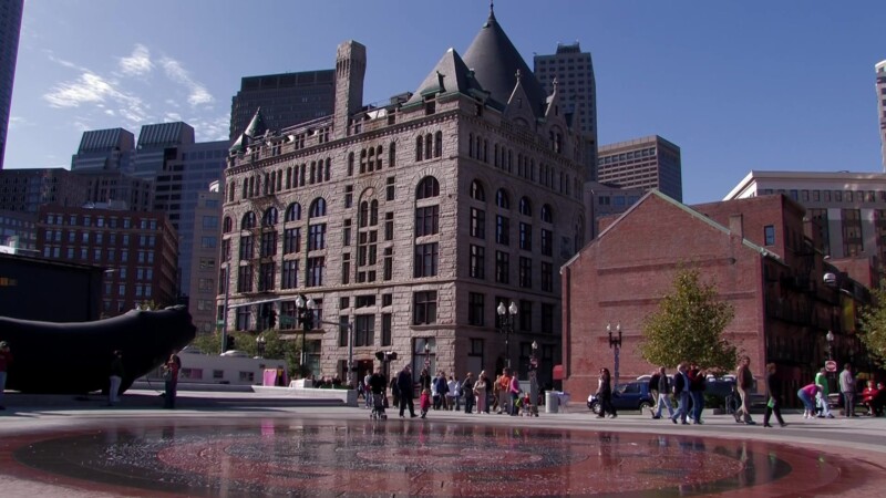Boston Downtown — Buildings of business and commerece in Downtown BostonKeywords: Stock Footage, USA, United States, New England, Boston, MA, Massachusetts