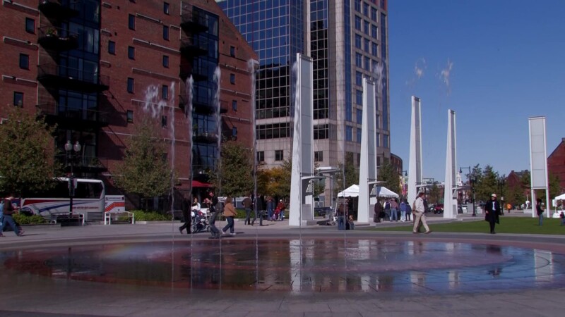 Boston Downtown — Buildings of business and commerece in Downtown BostonKeywords: Stock Footage, USA, United States, New England, Boston, MA, Massachusetts