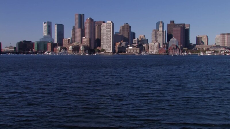 Boston Downtown — Buildings of business and commerece in Downtown Boston, Boston SkylineKeywords: Stock Footage, USA, United States, New England
