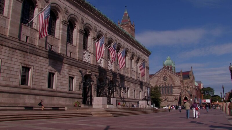 Boston Public Library — Stock Footage, USA, United States, New England