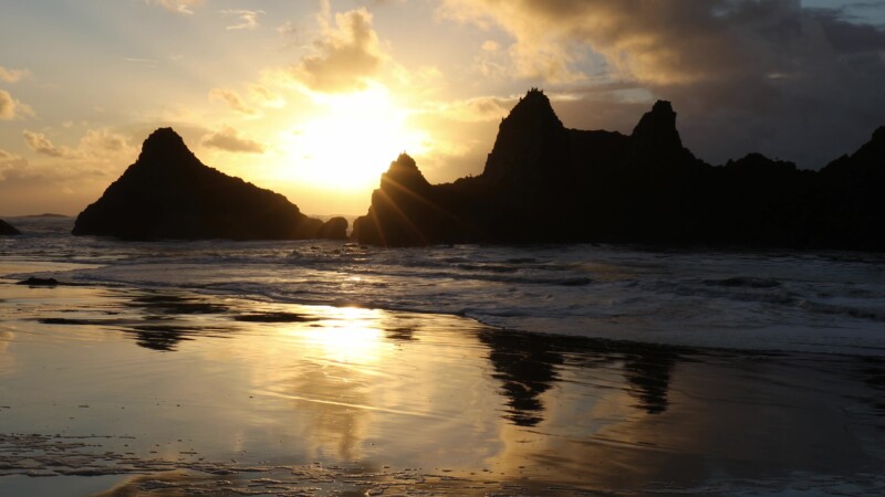 Sunset on an Oregon Beach — United States, Scenic, Oregon, Coast, beach