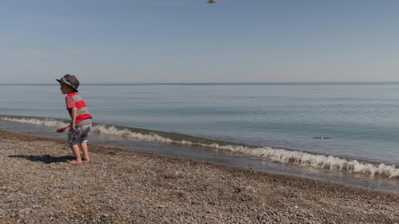 Boy at the Beach — Ontario, Lake Ontario, Canada, lake, beach