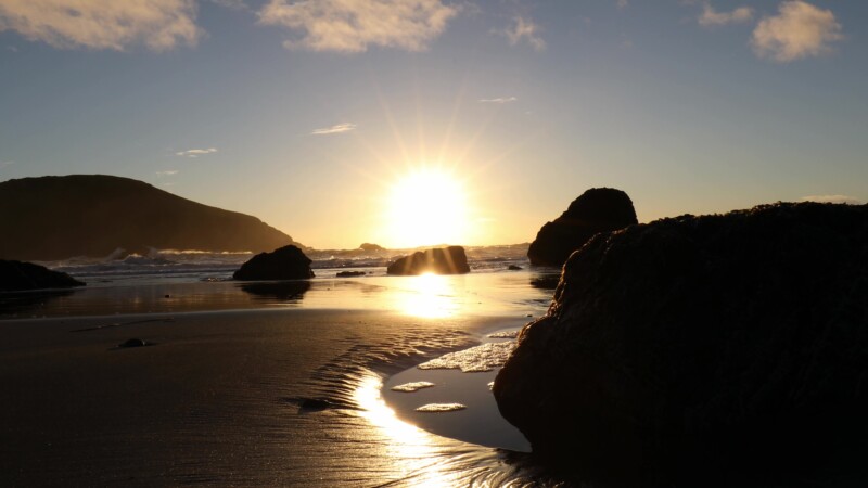 Sunset on an Oregon Beach