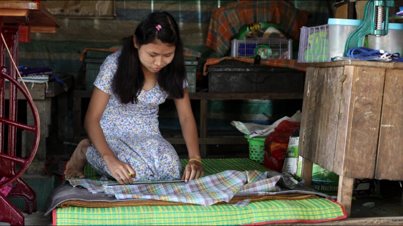 Small Clothes Making Shop — Young hearing impaired girl opens her own business making clothes out of her home, thanks to the training that she has received f...