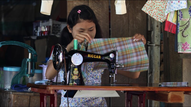 Small Clothes Making Shop — Young hearing impaired girl opens her own business making clothes out of her home, thanks to the training that she has received f...