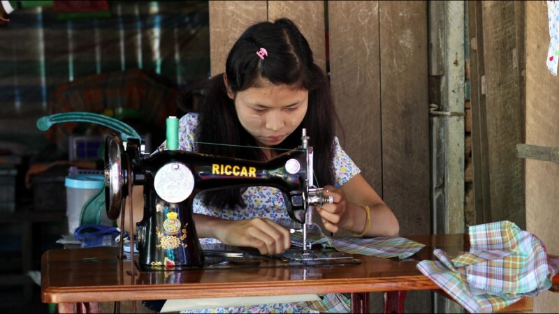 Small Clothes Making Shop — Young hearing impaired girl opens her own business making clothes out of her home, thanks to the training that she has received f...