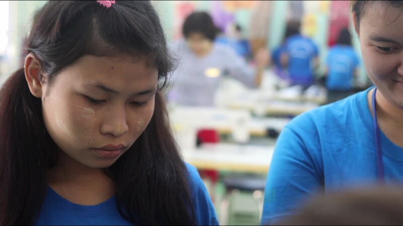 Attending a Trade school — Young hearing impaired girl goes to a trade school each day to learn how to make clothes so she can start her own income generatin...