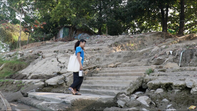 Attending a Trade school — Young hearing impaired girl goes to a trade school each day to learn how to make clothes so she can start her own income generatin...