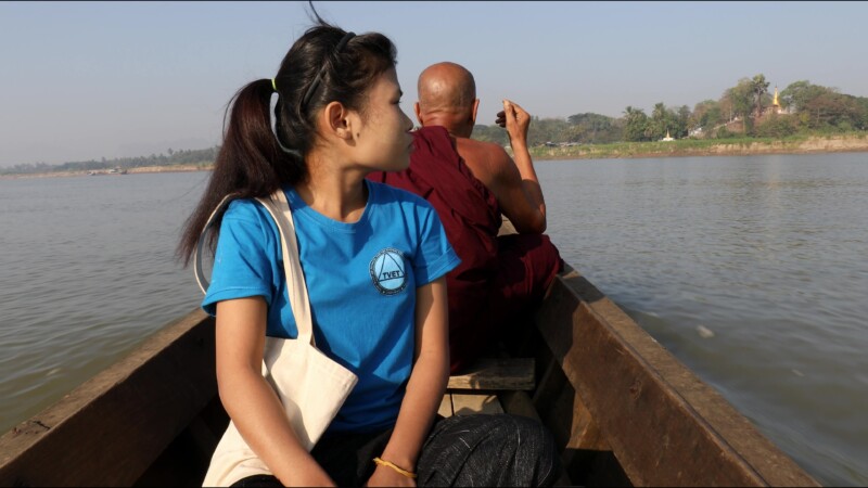 Attending a Trade school — Young hearing impaired girl goes to a trade school each day to learn how to make clothes so she can start her own income generatin...