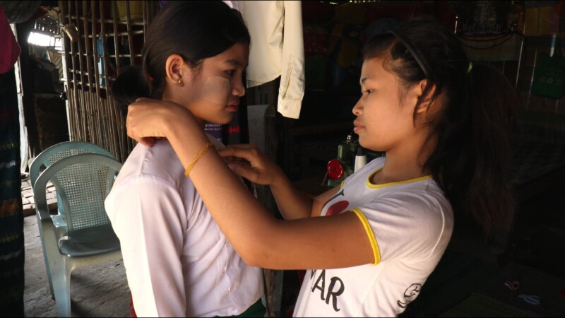 Small Clothes Making Shop — Young hearing impaired girl opens her own business making clothes out of her home, thanks to the training that she has received f...