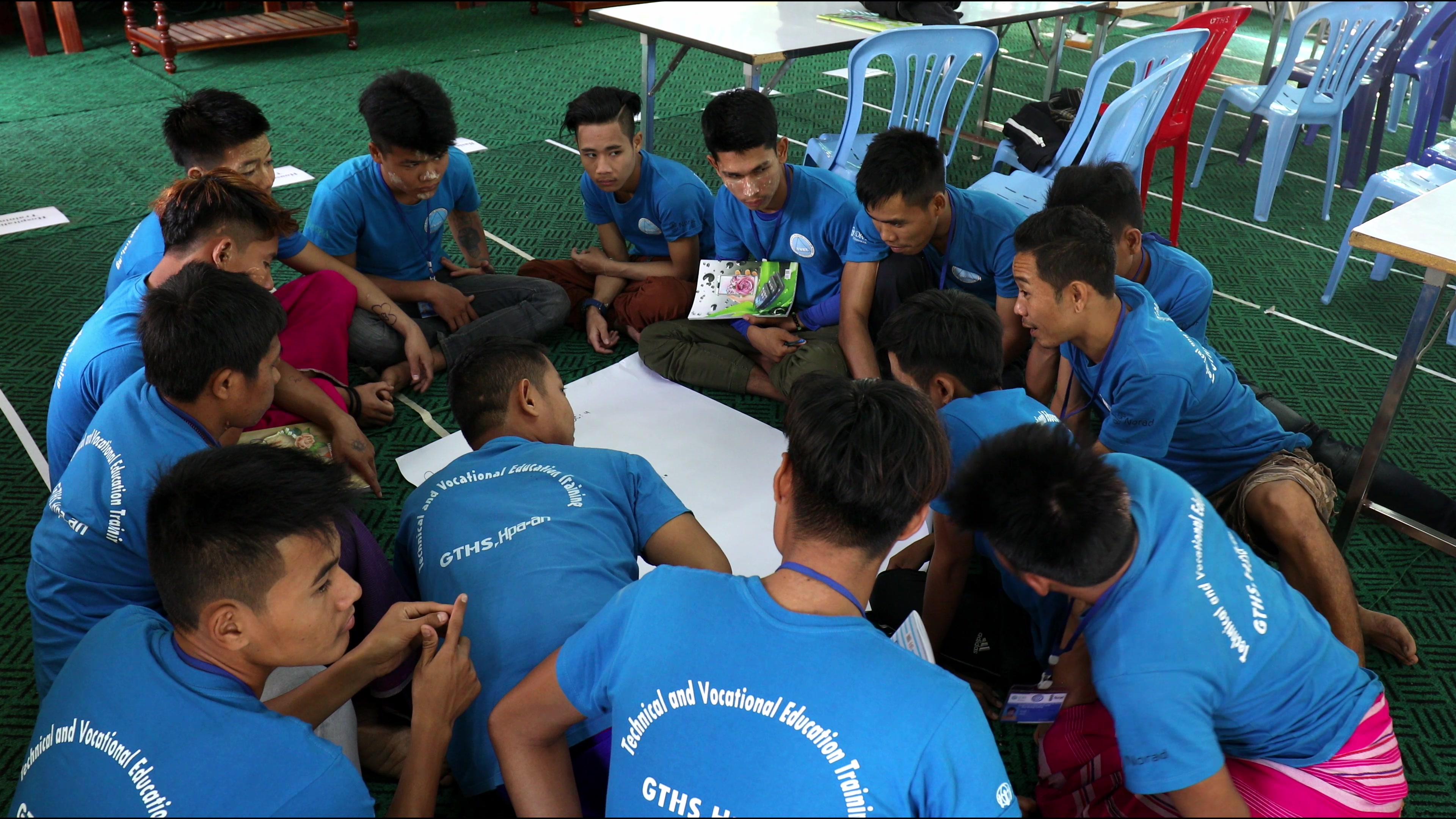 Students at A Trade School