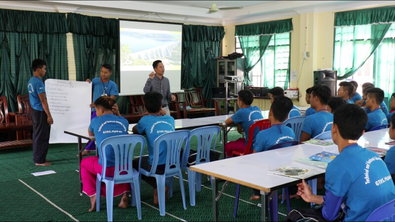 Students at A Trade School — Young Men learn a trade at a school in Myanmar, built and run by ADRA. — Myanmar, Burma, Burmese, Karen, students