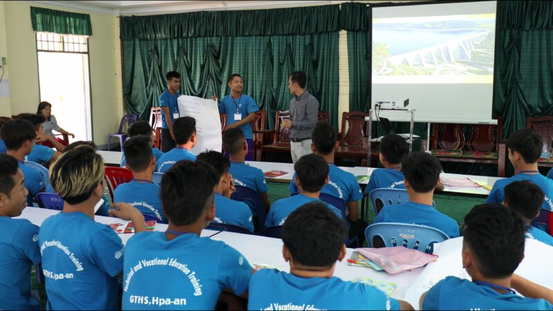Students at A Trade School — Young Men learn a trade at a school in Myanmar, built and run by ADRA. — Myanmar, Burma, Burmese, Karen, students