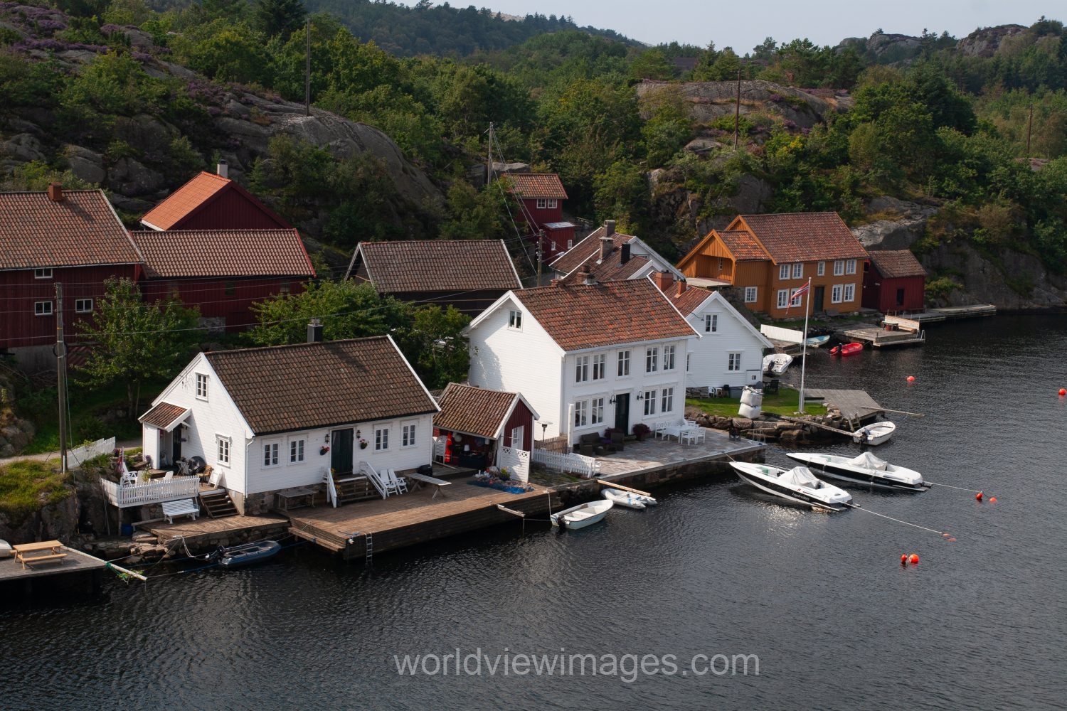 Scenic fishing Village in Norway