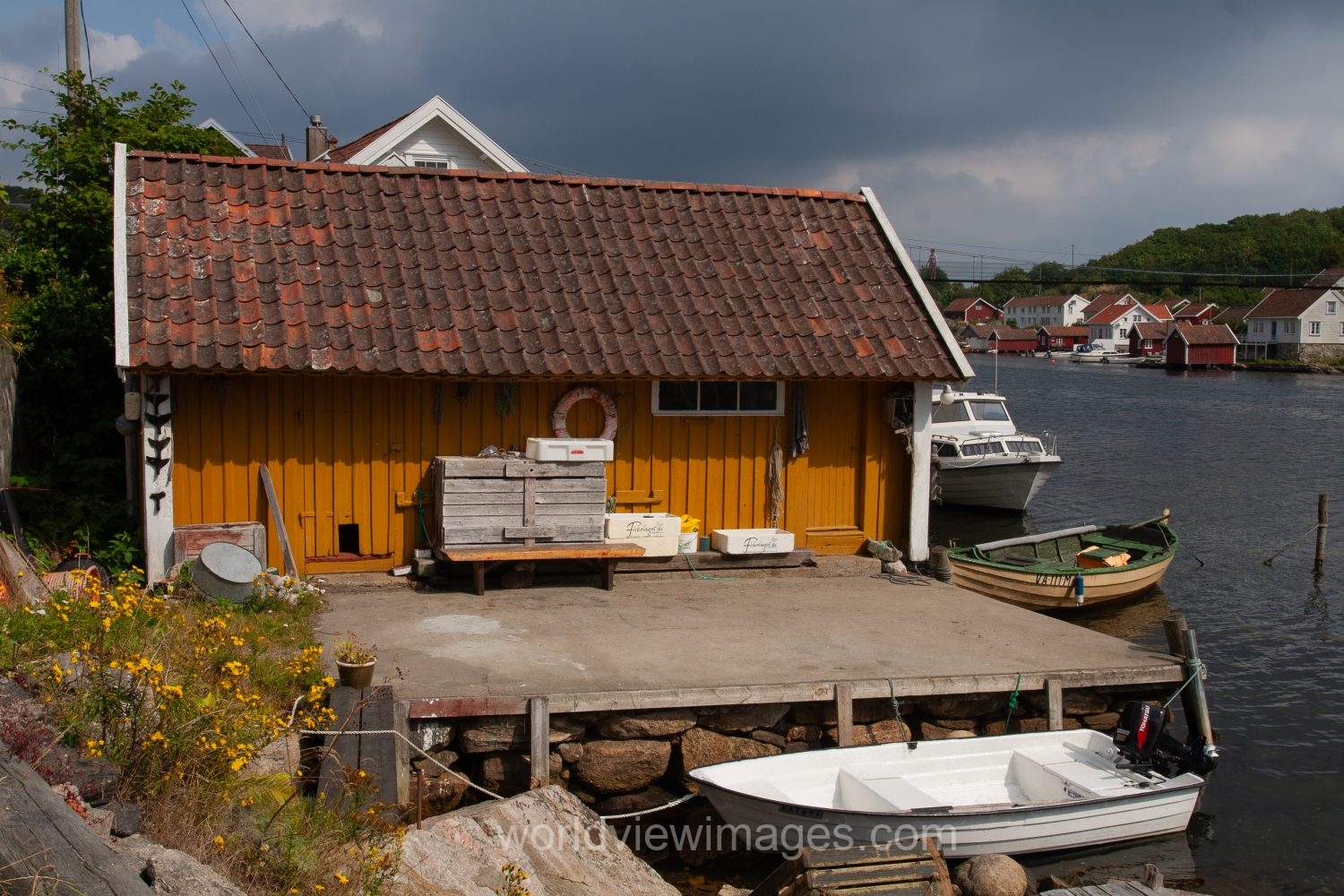 Scenic fishing Village in Norway