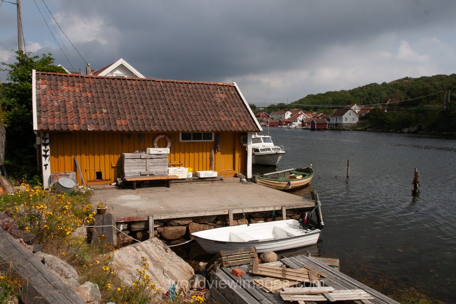 Scenic fishing Village in Norway