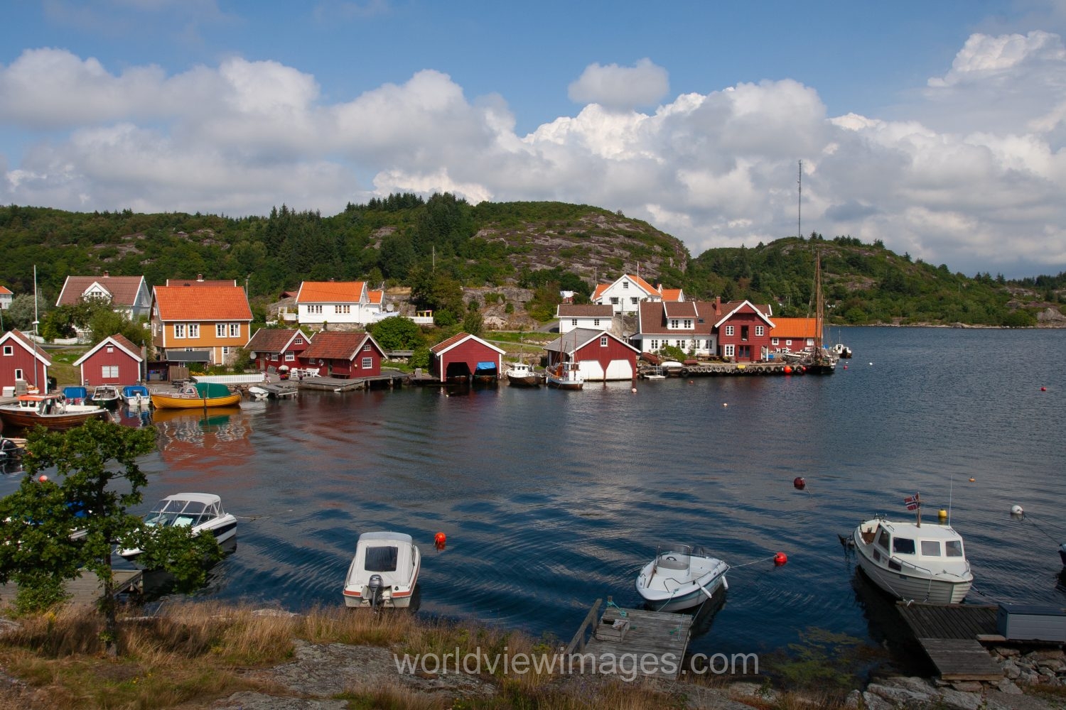 Scenic fishing Village in Norway