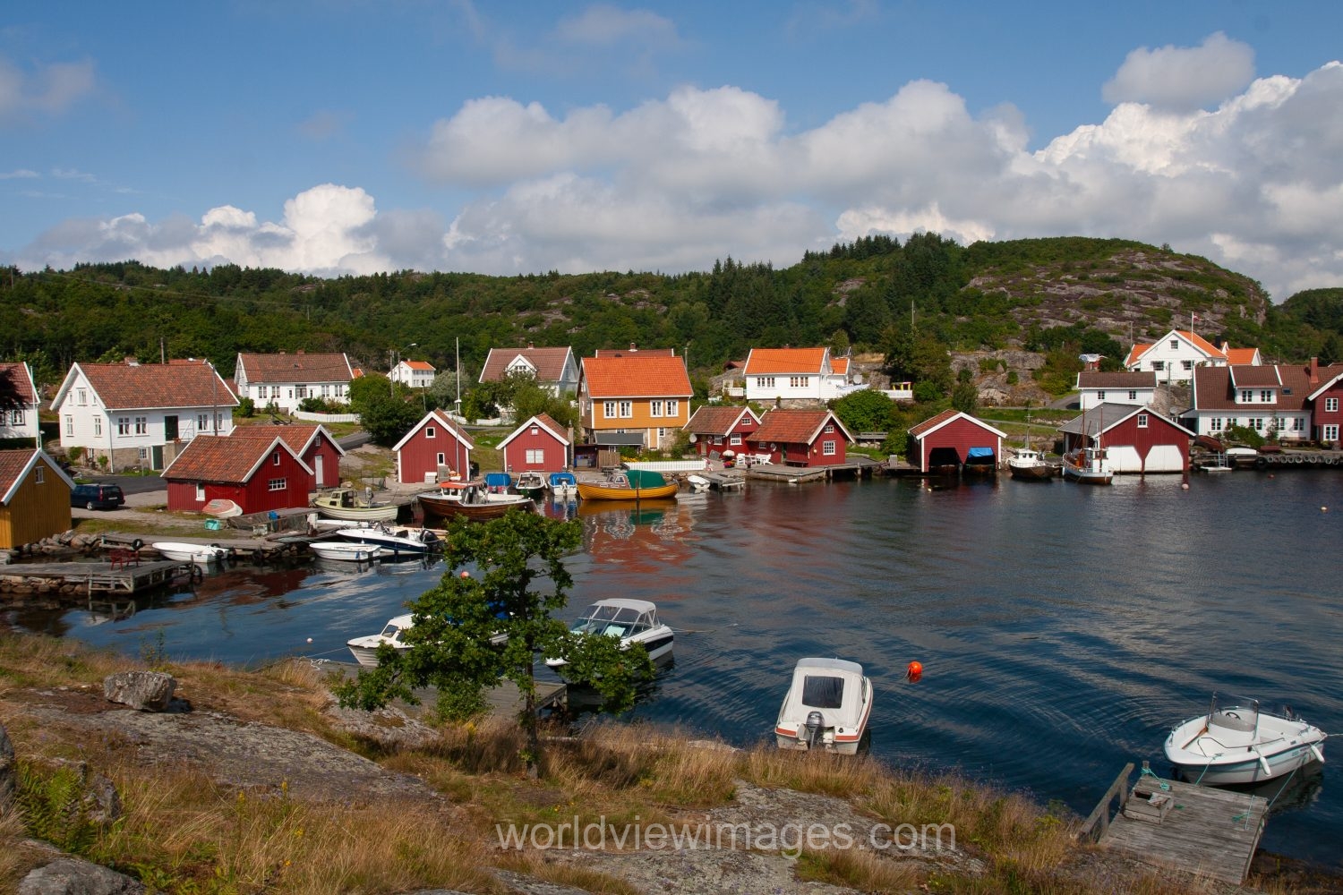 Scenic fishing Village in Norway