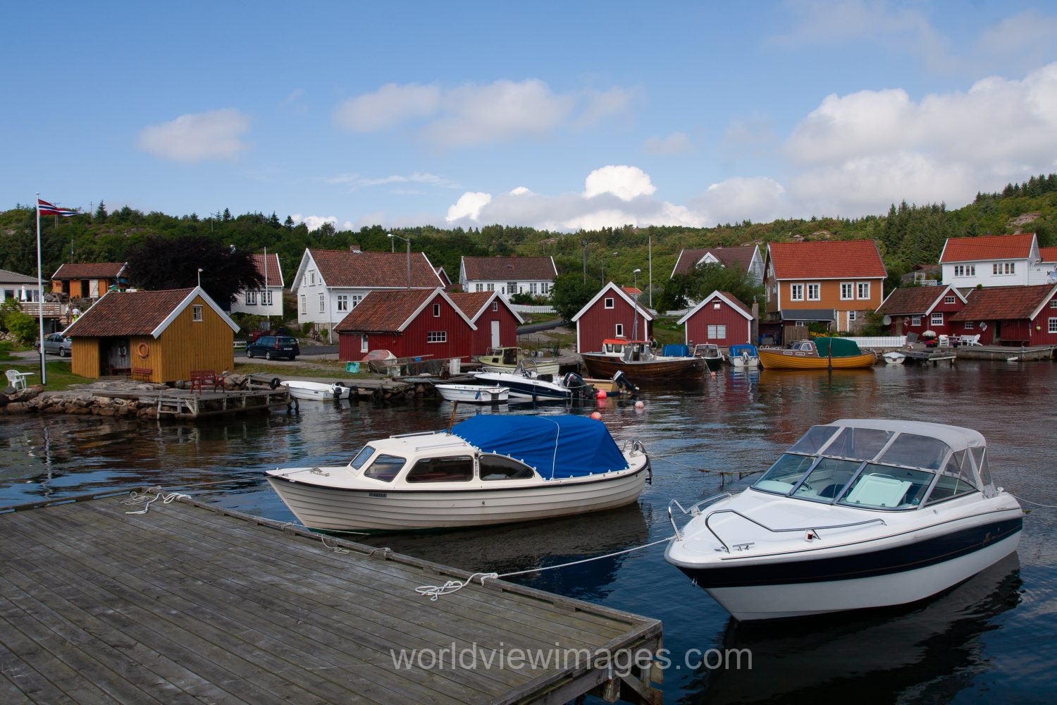Scenic fishing Village in Norway