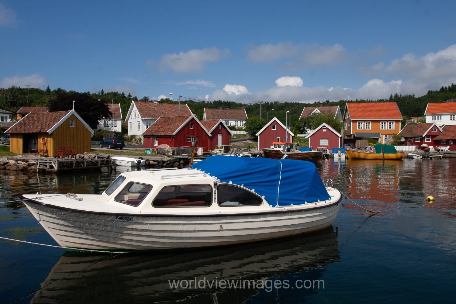 Scenic fishing Village in Norway
