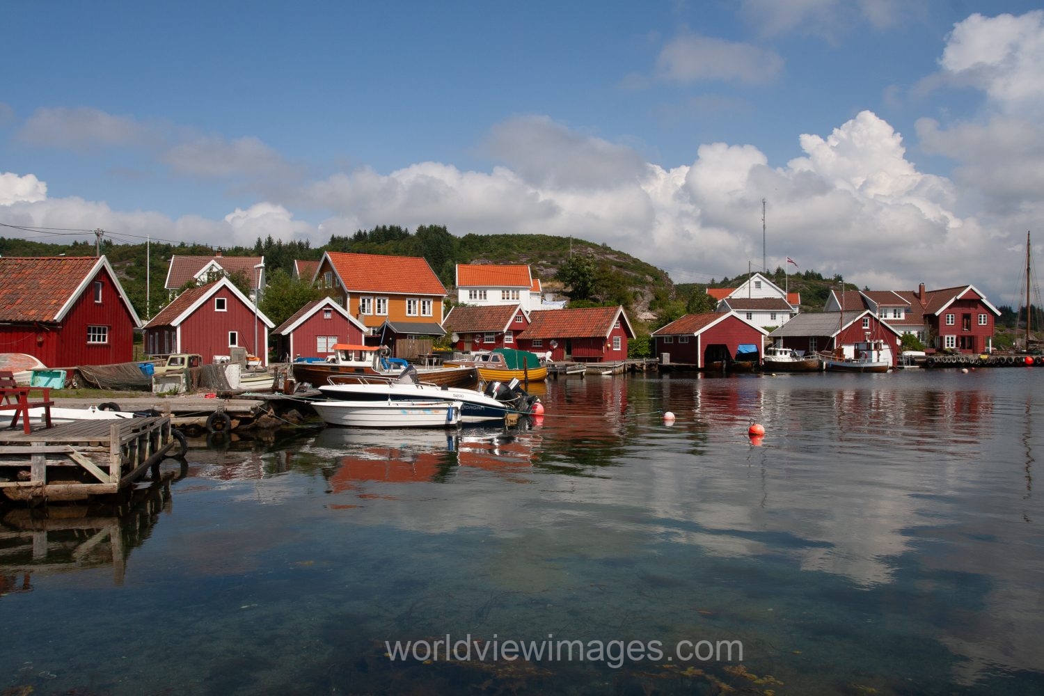 Scenic fishing Village in Norway
