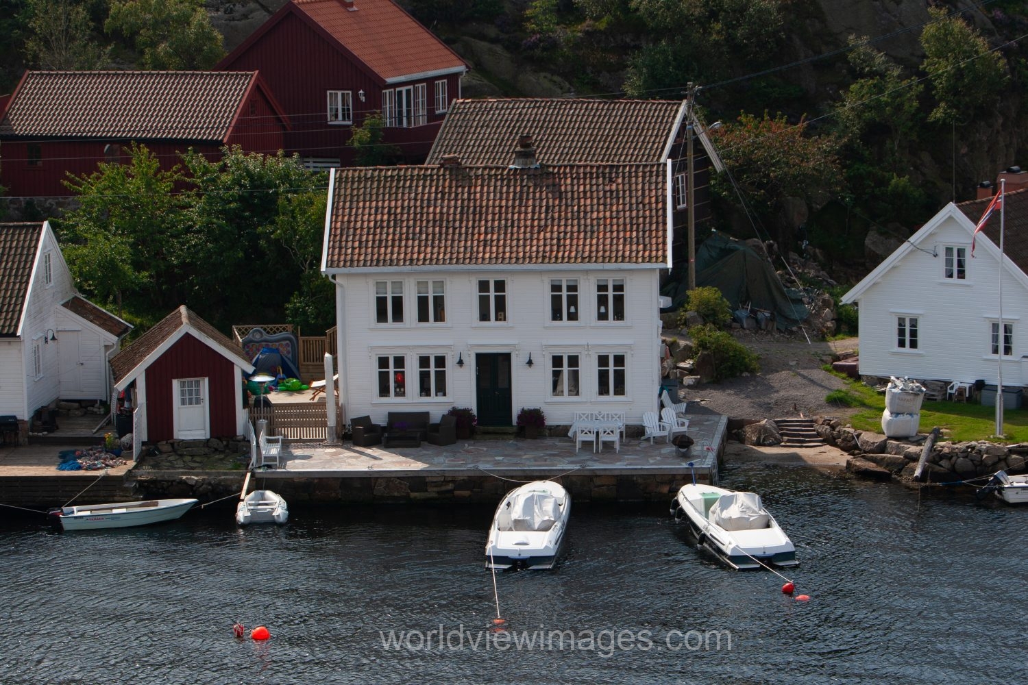 Scenic fishing Village in Norway