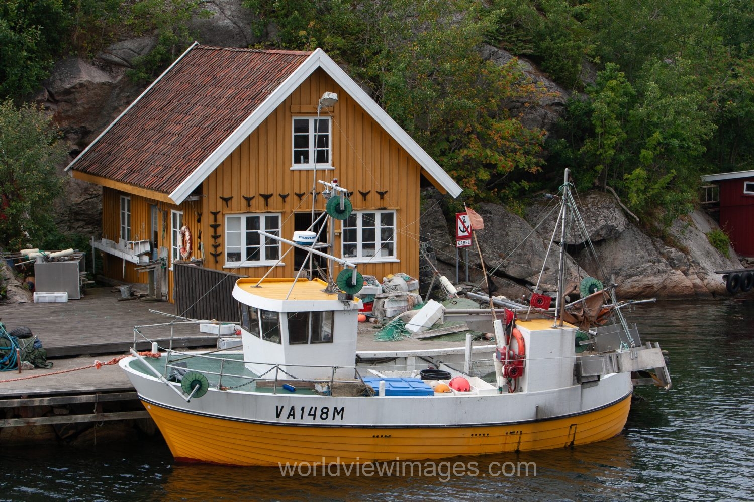Scenic fishing Village in Norway
