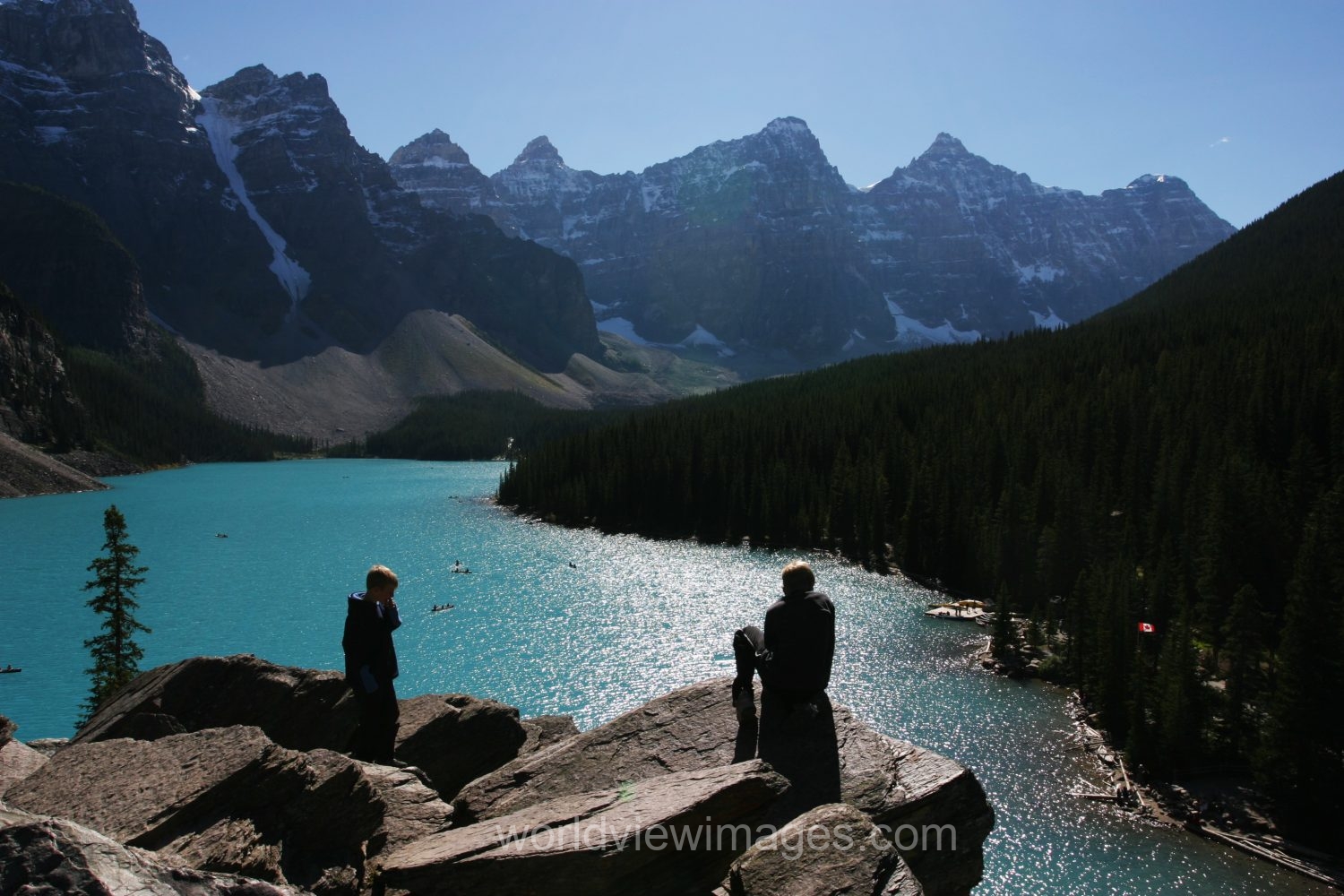Stock Images of Lakes: Moraine Lake in Banff National Park in Alberta, Canada